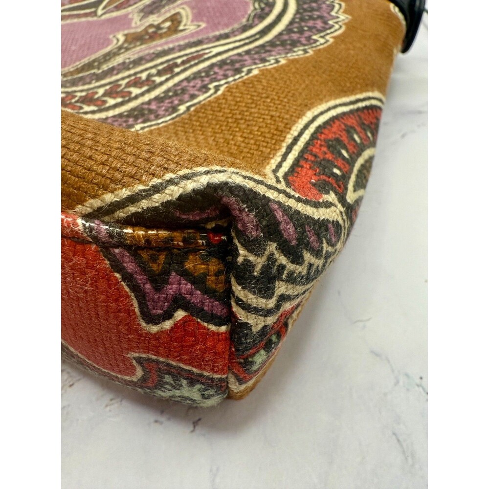 Spartina 449 Cora Hipster Convertible Crossbody Bag Black &‎ Purple Paisley - Picture 15 of 16